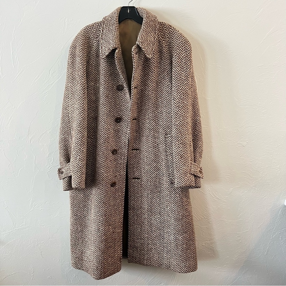 Vintage Irish Wool Tweed Long Coat